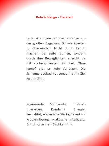 rote Schlange Text